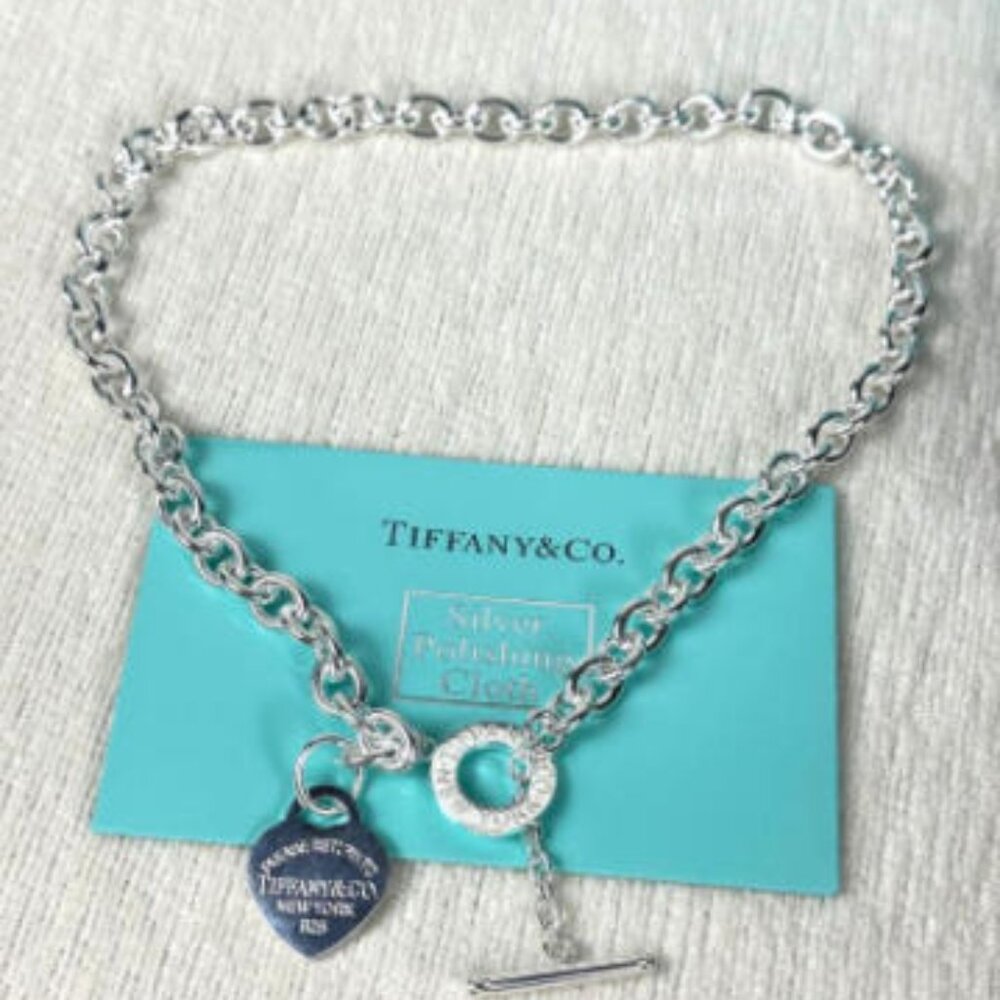 Tiffany & Co. Return to Tiffany Heart Tag Toggle Necklace - Sterling Silver with